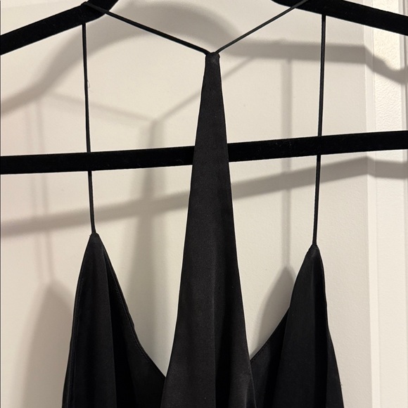 Black 100 % Silk Halter Top - Picture 2 of 3
